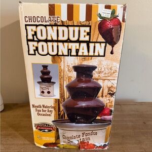 Nostalgia Chocolate Fondue Fountain with Red and Brown Accents